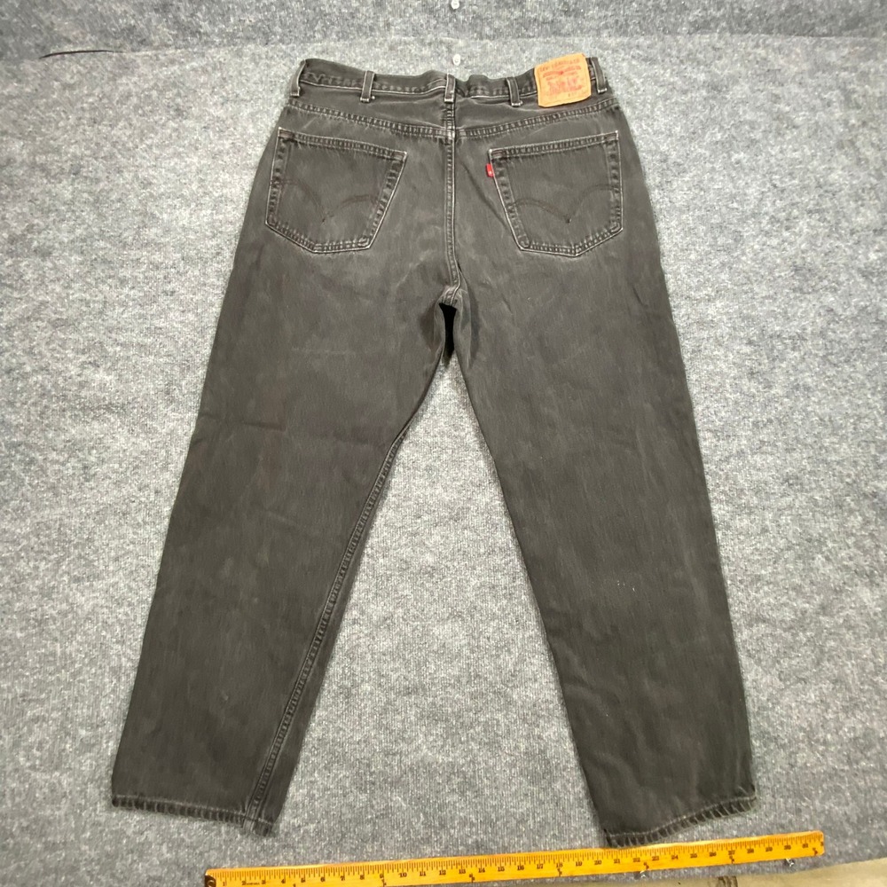 Levis 550 Relaxed Fit Jeans Mens 40x32 Faded Black Tapered Leg‎ Denim Y2K